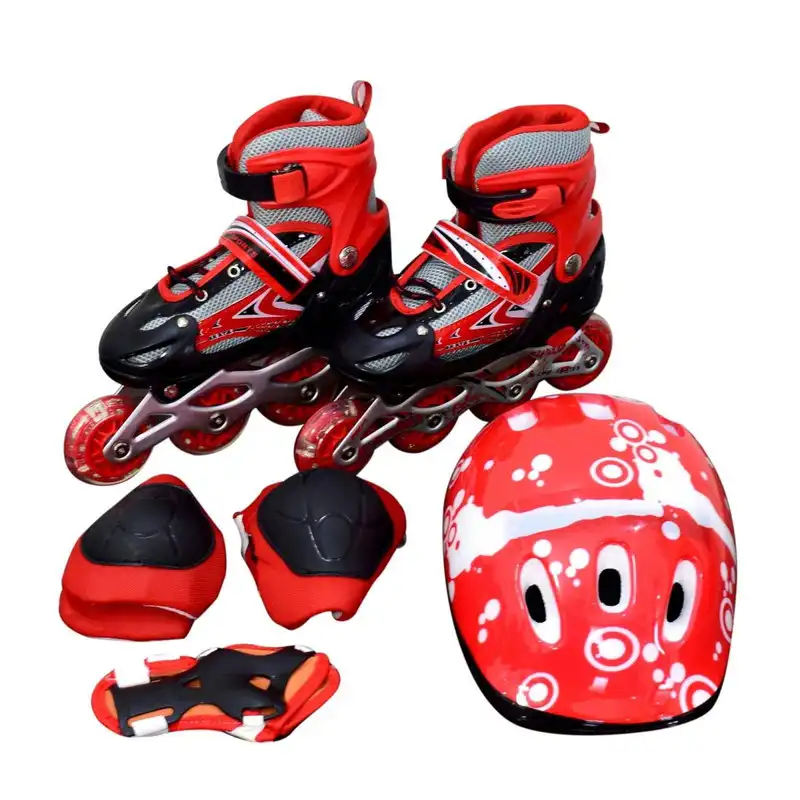 اسکیت کفشی مدل lq125 به همراه کلاه و لوازم ایمنی