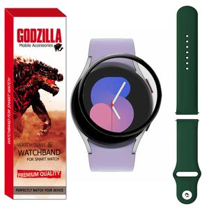 محافظ صفحه نمایش گودزیلا مدل GS-Sili-DK مناسب برای ساعت هوشمند سامسونگ GALAXY Watch 5 40mm به همراه بند