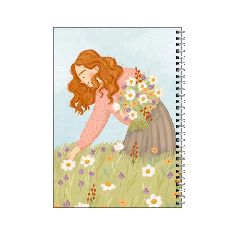 دفتر مشق 50 برگ بامبیلیپ طرح دختر گل چین کد 2465482