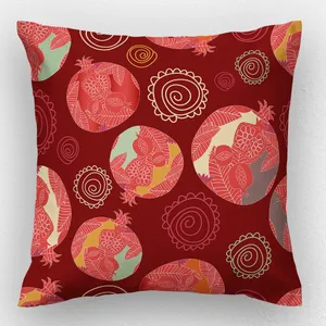 کاور کوسن مدل انار یلدا دورو طرح دار کد 140095