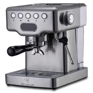 اسپرسوساز خانگی 1500 میلی‌لیتری مباشی مدل ME-ECM 2034، با مصرف پودر قهوه، مناسب تهیه اسپرسو و کاپوچینو، دارای 1 عدد نازل قهوه، سیستم گرم کردن فنجان، تنظیم میزان بخاردهی، حالت آماده به کار