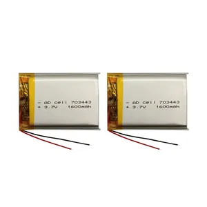 باتری لیتیومی کد 703443 ظرفیت 1600 میلی آمپرساعت بسته 2 عددی