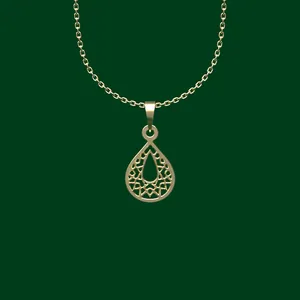 گردنبند طلا 18 عیار زنانه مدوپد مدل هندسی کد FF2-1-1228