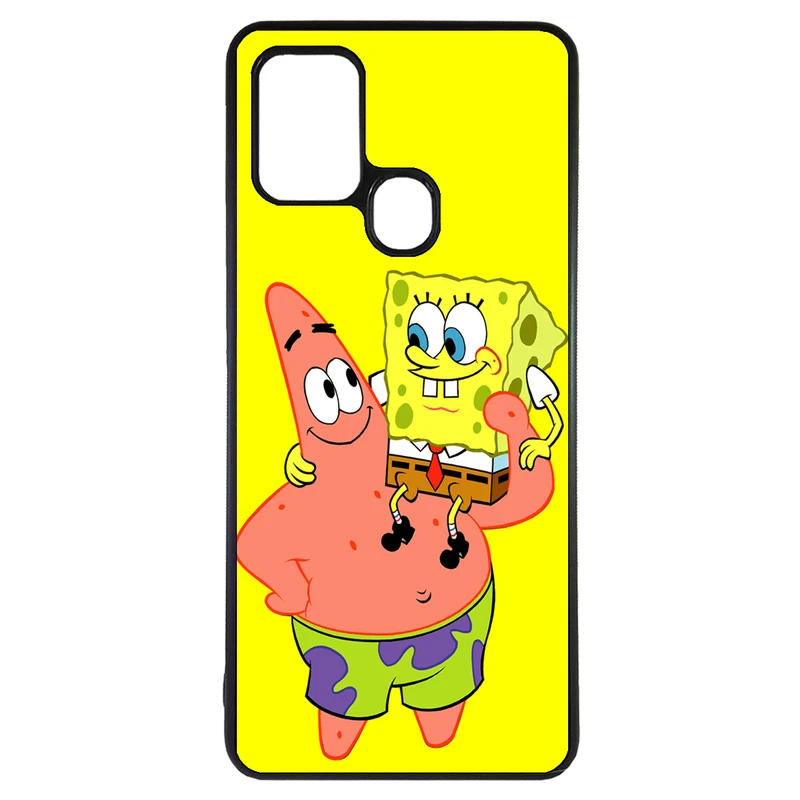 کاور طرح باب اسفنجی و پاتریک کد 1146 مناسب برای گوشی موبایل سامسونگ galaxy a21s