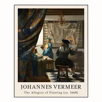 پوستر مدل هنر نقاشی - نقاش در استودیو 