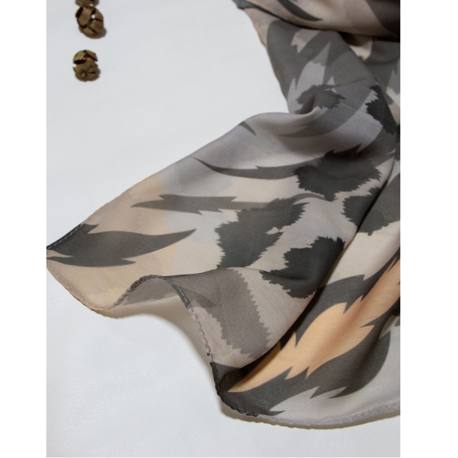 شال زنانه مدل نخی مزونی طرح پلنگی کد ana-1415-1 - - 5