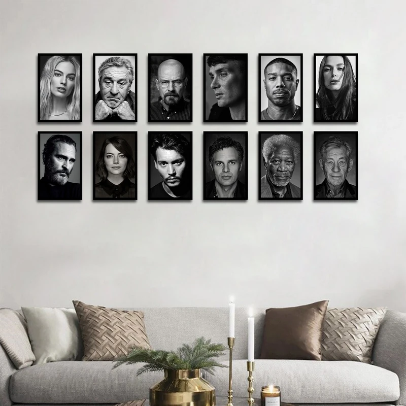 تابلو بکلیت طرح مشاهیر سینمای جهان مدل شاین اکلیلی B-1782 مجموعه 12 عددی