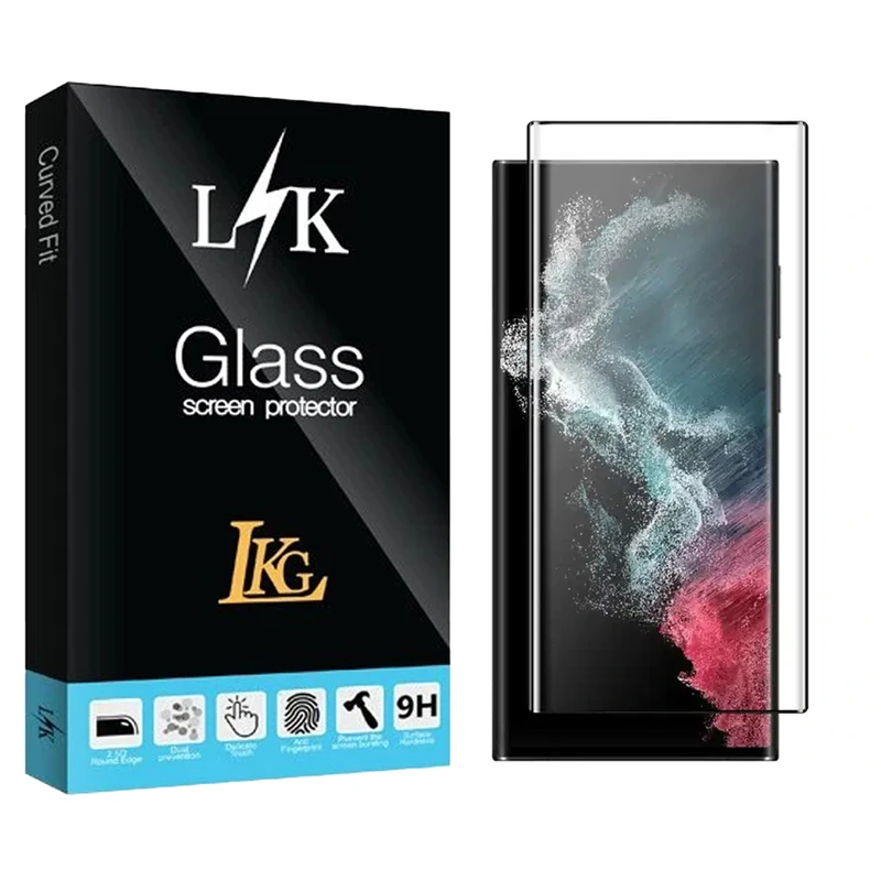 محافظ صفحه نمایش ال کا جی مدل فول چسب مناسب برای گوشی موبایل سامسونگ Galaxy S22 Ultra 5G