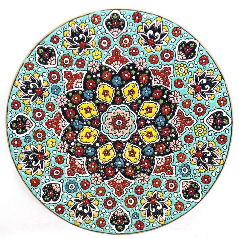 بشقاب میناکاری دست نگار کد 03-25