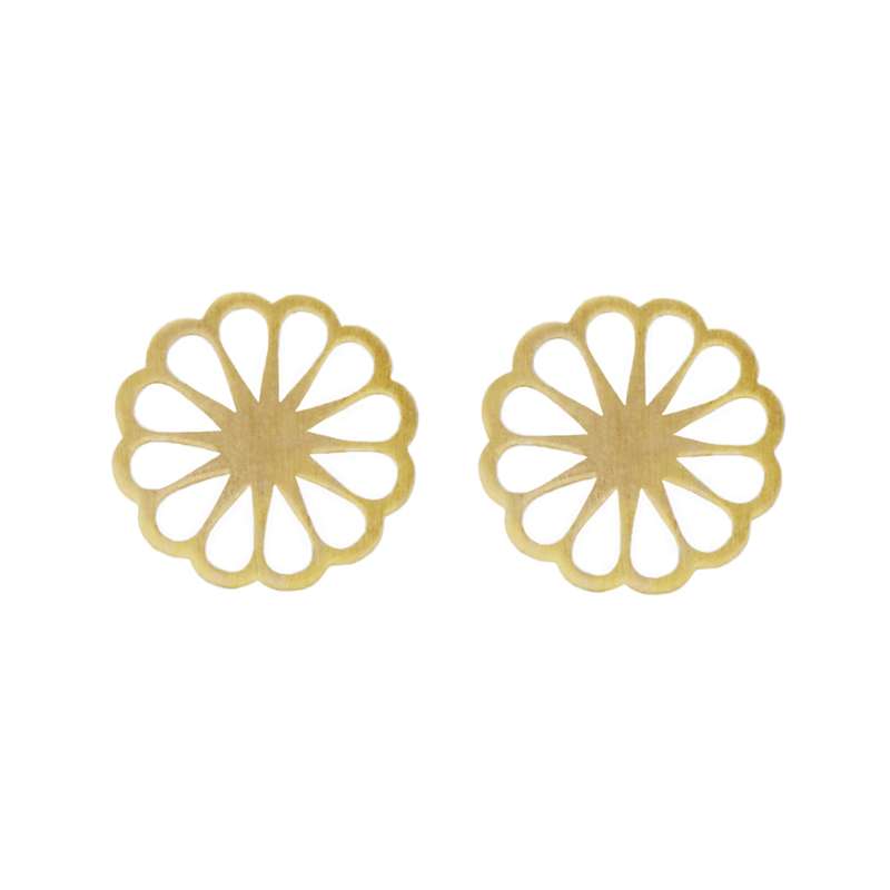 گوشواره طلا 18 عیار زنانه الن نار مدل گل