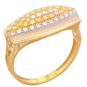 تخفیف انگشتر طلا 18 عیار زنانه طلای مستجابی مدل آوا بیضی کد 5236