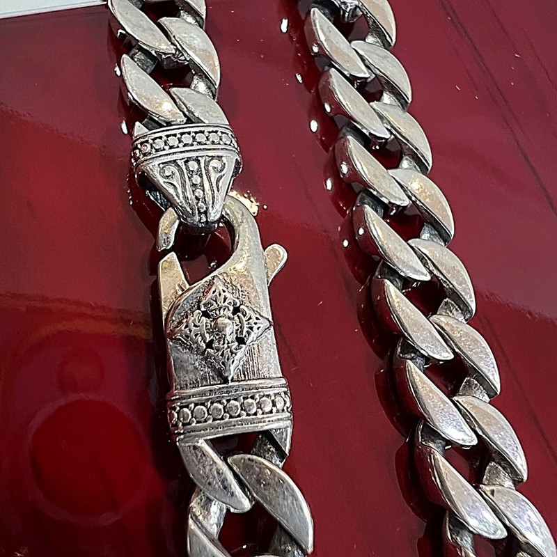 زنجیر نقره مردانه کد glsr-633