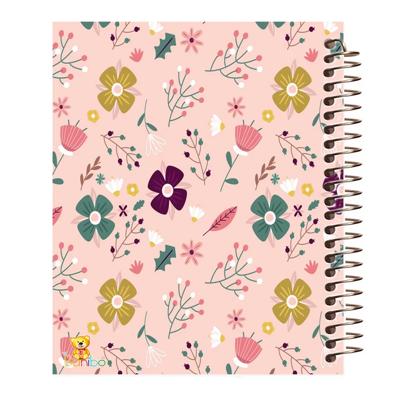 دفتر مشق 100 برگ بانیبو طرح گل کد 457