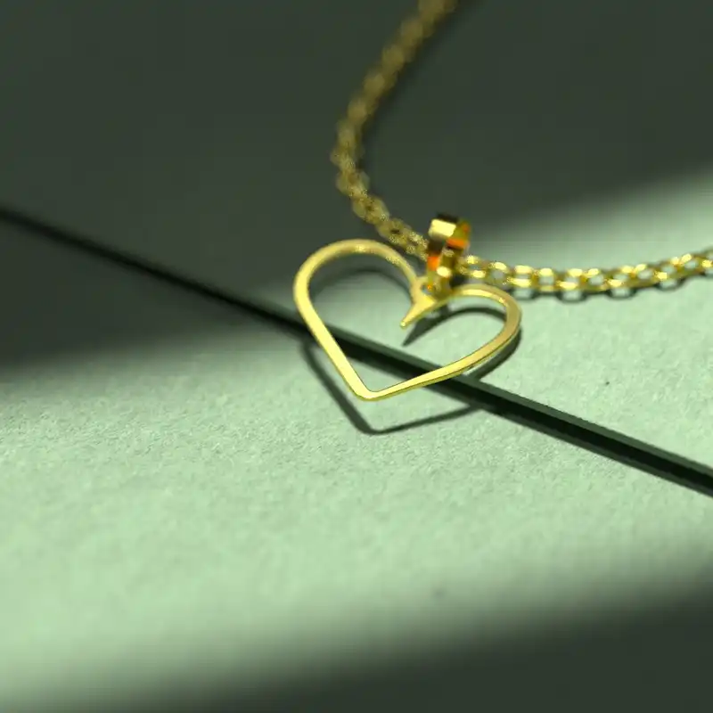 گردنبند طلا 18 عیار زنانه مدوپد مدل قلب کد E1062