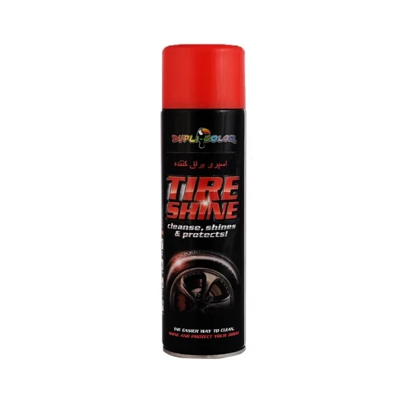 اسپری لاستیک خودرو دوپلی کالر مدلTIRE SHINE حجم 500 میلی لیتر