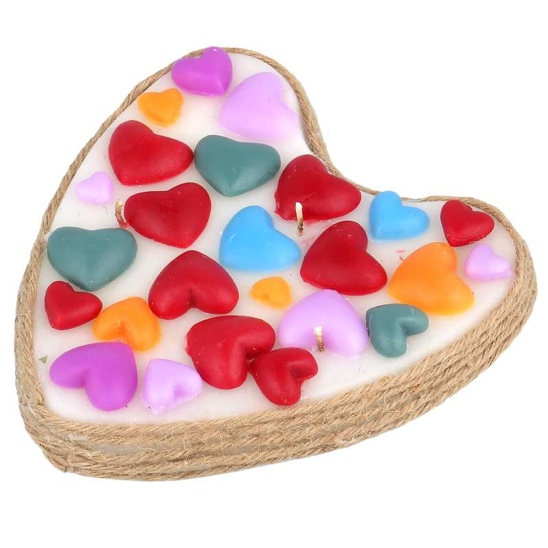 شمع دست ساز مدل الپادو colorful heart
