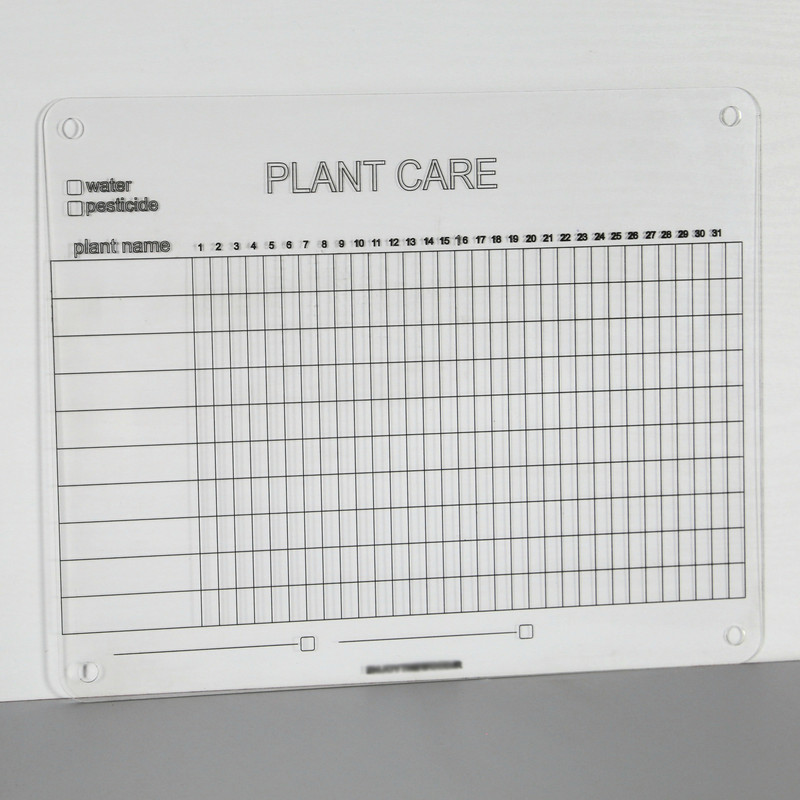 تخته وایت برد مدل پلنر برای مراقبت از گیاه سایز 29×37 سانتی متر به همراه ماژیک
