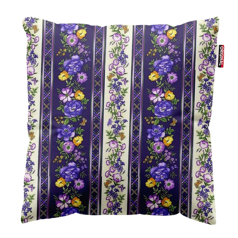 کوسن پاد آفرین طرح گل کد 3639 سایز 30*30 سانتی متر