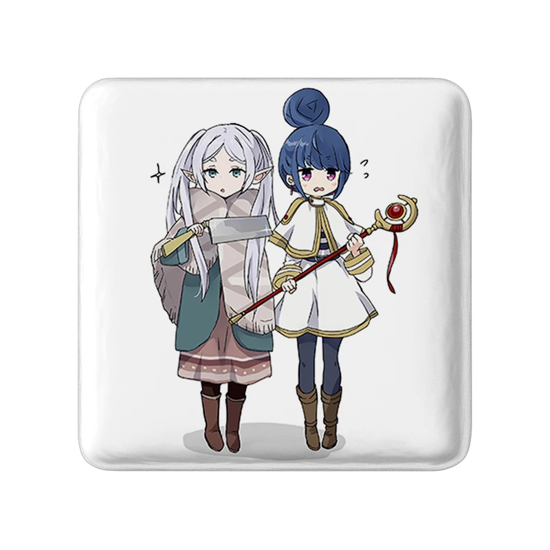 مگنت خندالو طرح انیمه فریرن (Frieren) مدل مربعی کد 33966