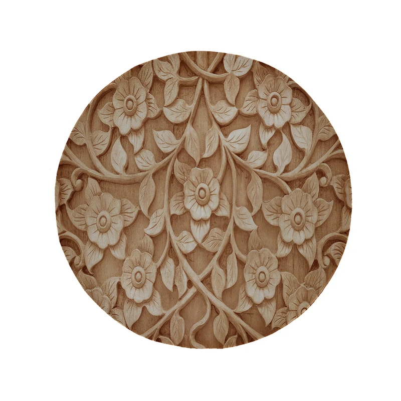 پادری مدل دایره طرح گل کد 5409 سایز 90 × 90 سانتی متر 