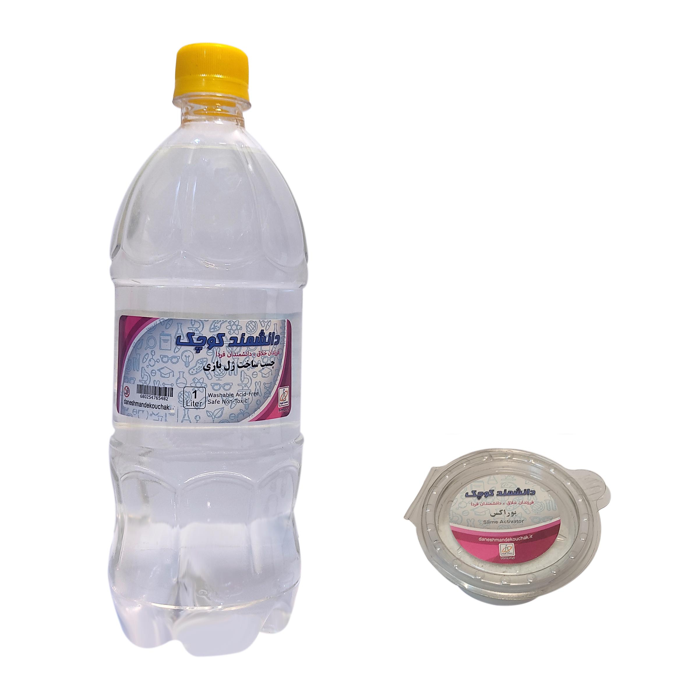 چسب ساخت ژل بازی مدل C-G10 همراه با بوراکس مجموعه 2 عددی
