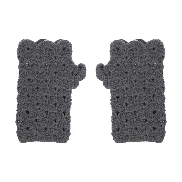 دستکش بافتنی زنانه مدل AZ-01 رنگ طوسی