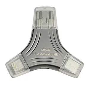 فلش مموری I-FLASH USB 3.0iC مدل OTG 4-1 ظرفیت 128 گیگابایت 