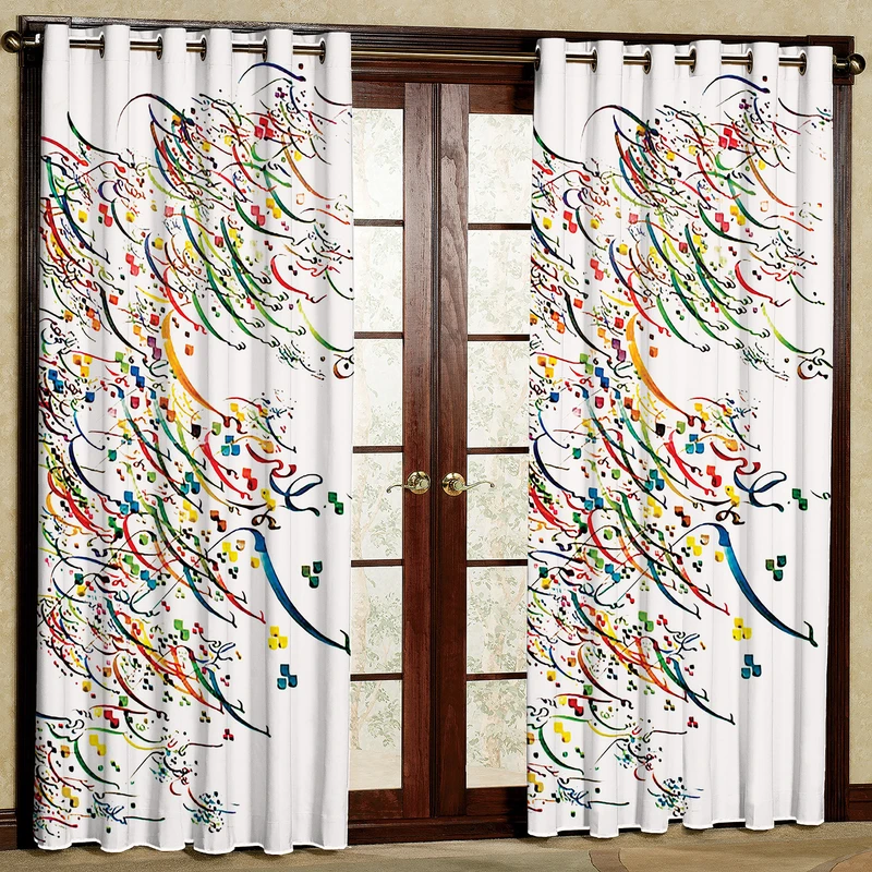 پرده مدل مخمل پانچی کد 1338T2 سایز 200x140 سانتی متر