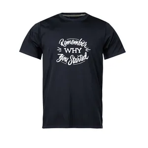 تی شرت آستین کوتاه مردانه مدل    Remember why you started_N1_0206 رنگ مشکی