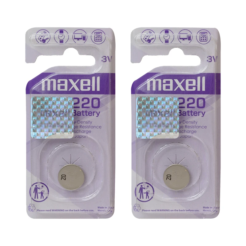 باتری سکه ای مکسل مدل cr1220 بسته دو عددی