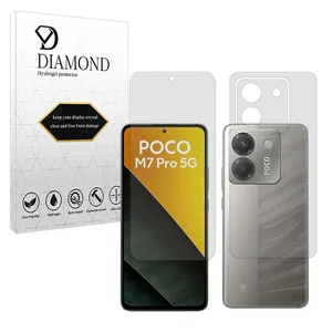 Diamond Tough model matte screen protector suitable for Xiaomi Poco M7 Pro 5G mobile phone along with the back protector 