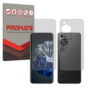 Promate Resistant model transparent screen protector suitable for Huawei P60 Pro Mobile phone along with the back protector