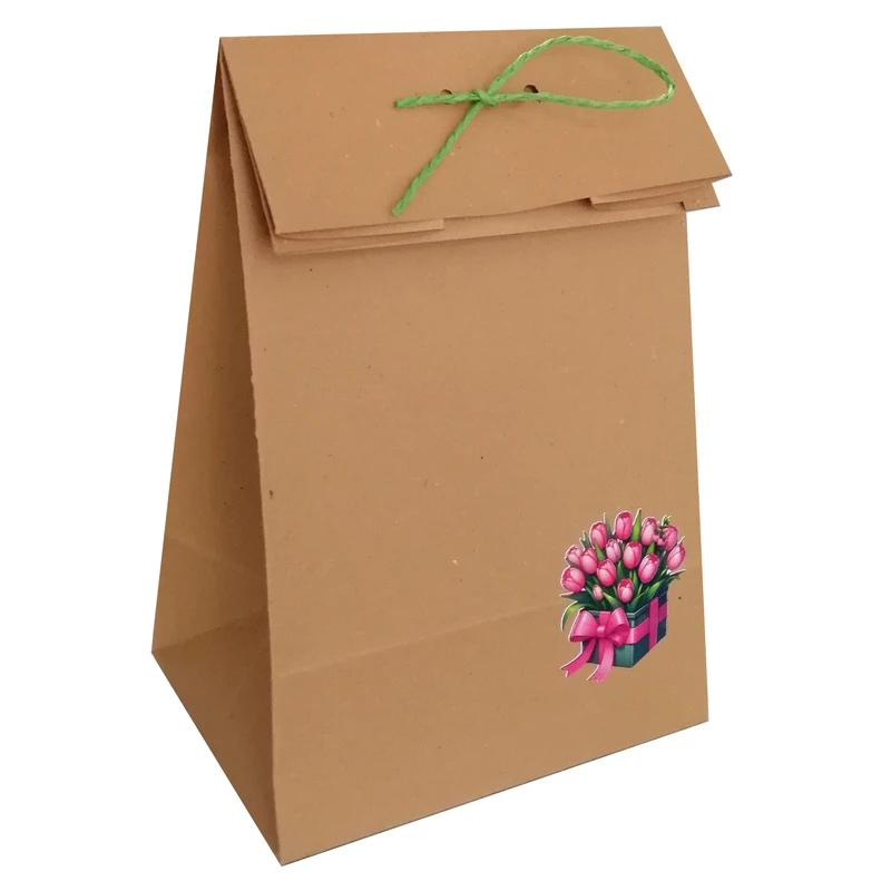 پاکت هدیه مدل عید نوروز و دسته گل مجموعه 10 عددی