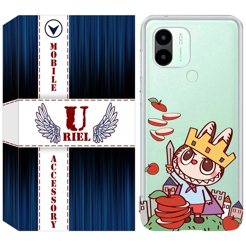 کاور یوریل قاب مدل Clear کد 115 طرح لبوبو Labubu مناسب برای گوشی موبایل شیائومی Redmi A1 Plus / A2 Plus