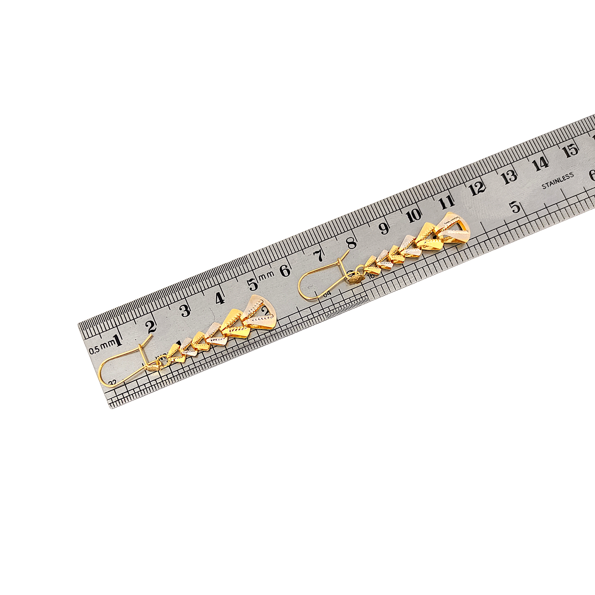 گوشواره طلا 18 عیار زنانه طلا و جواهرسازی افرا مدل لیزری ۱۶۸