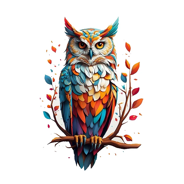 استیکر پارچه و لباس پاد آفرین طرح جغد کد 1308