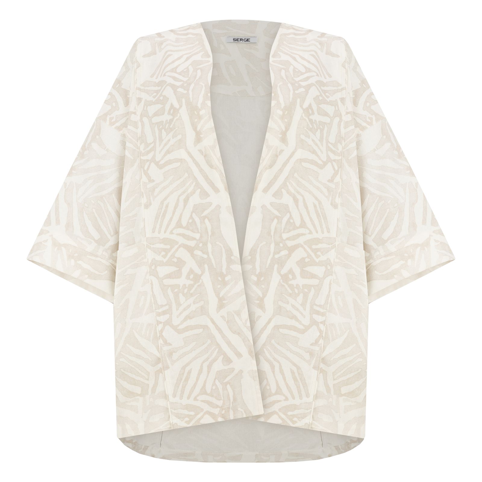 مانتو زنانه سرژه مدل دوجیب کد 216589 رنگ کرم