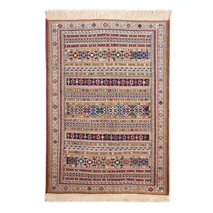 گلیم دستباف یک و نیم متری طرح سوزنی مدل AA32