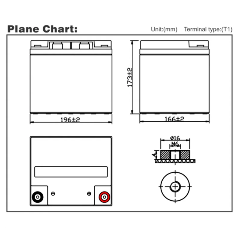 عکس شماره 2 : باتری ups با ولتاژ 12 ولت و شدت جریان 42 آمپرساعت تلکو پاور مدل tp1242