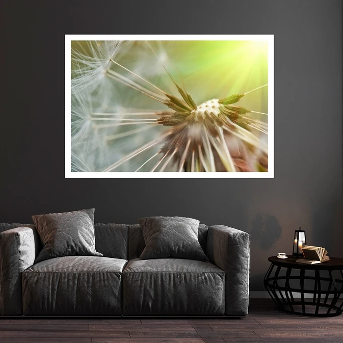 تابلو بکلیت طرح طبیعت و قاصدک مدل قاب شاسی W-s8536