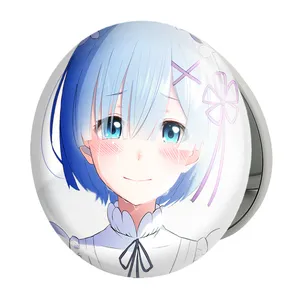 آینه جیبی خندالو طرح رم انیمه دختر مدل تاشو کد 12140 