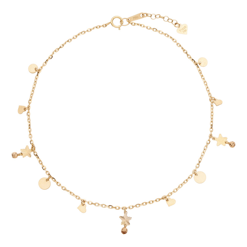 پابند طلا 18 عیار زنانه زربن مدل ELG P2