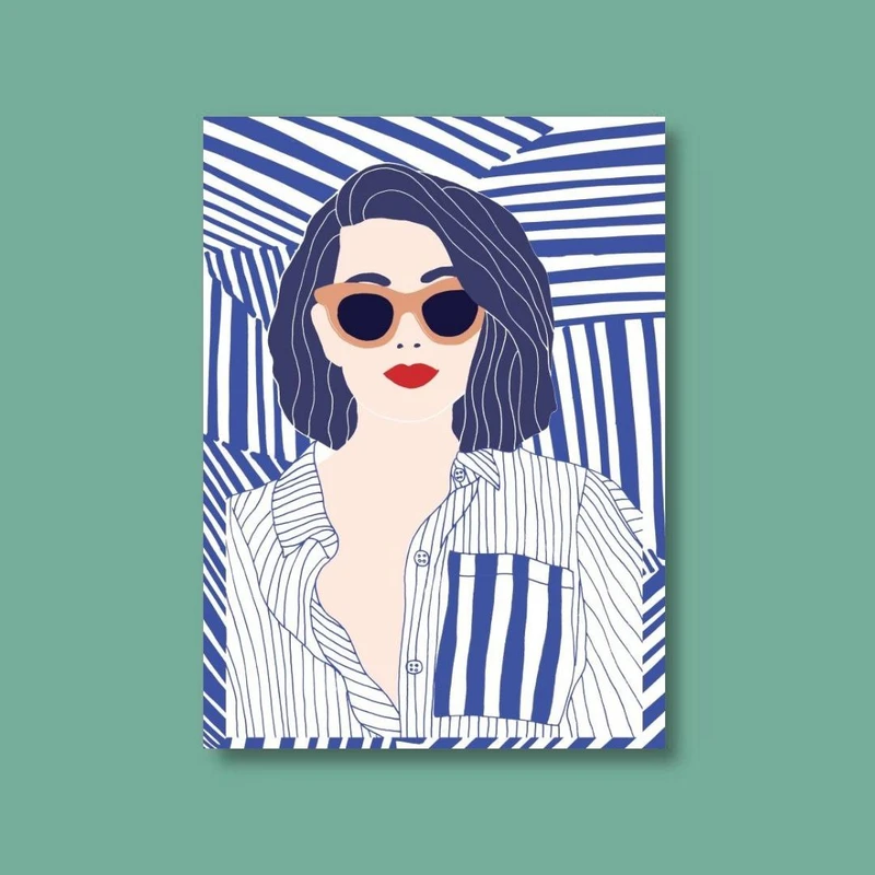 تابلو شاسی گلاک طرح نقاشی دختر کد FART26