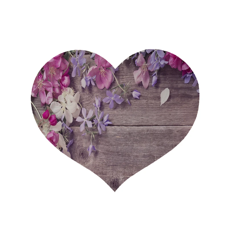 پادری مدل قلب طرح گل کد 5302 سایز 90x90 سانتی متر 