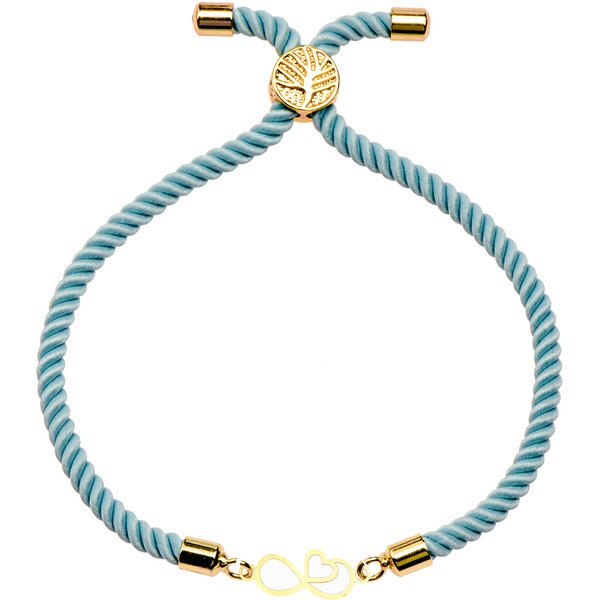 دستبند طلا 18 عیار زنانه کرابو طرح بینهایت قلب مدل Kr1579