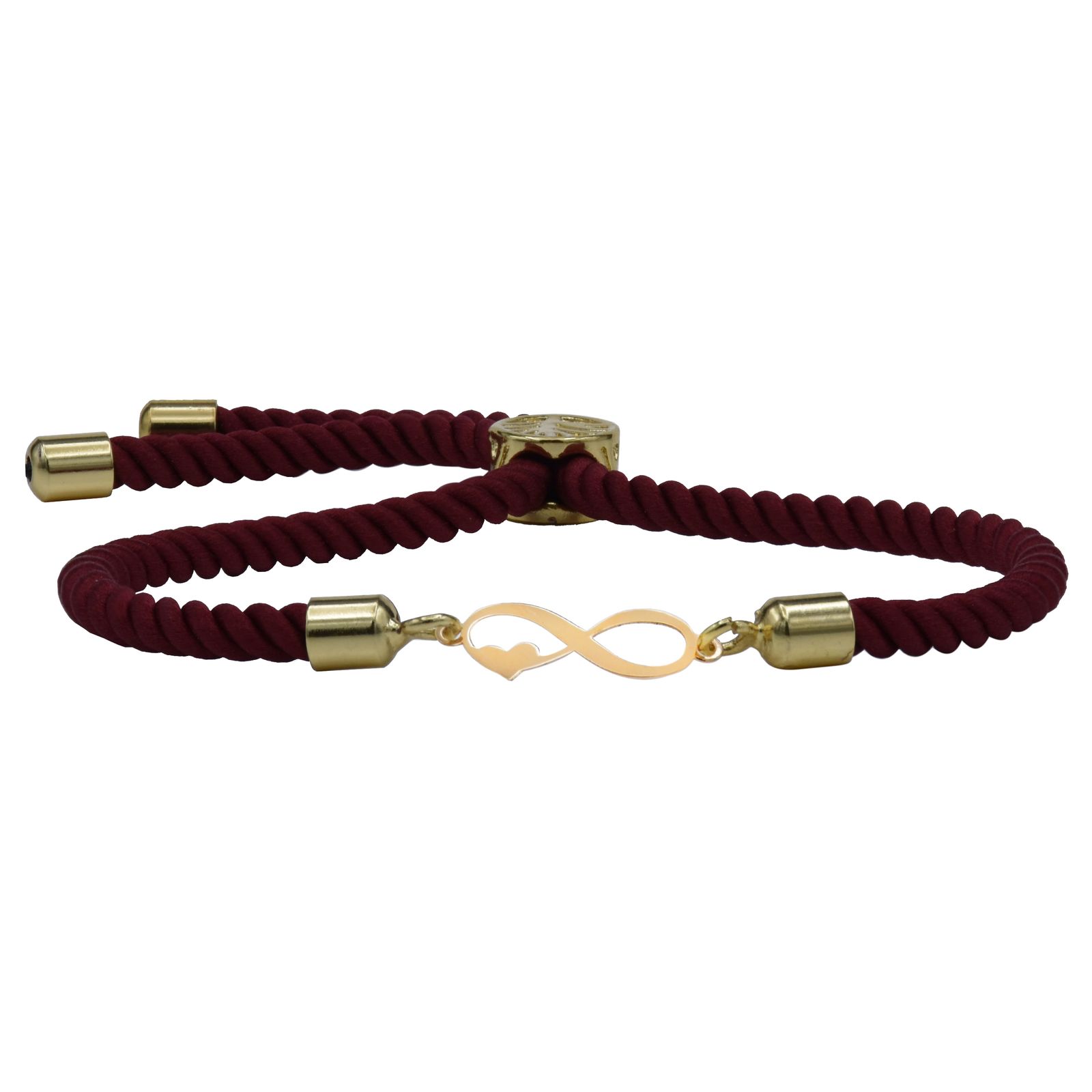 دستبند طلا 18 عیار زنانه مدل بینهایت قلب P900 -  - 1