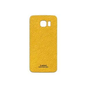 MAHOOT Mustard-Leather Cover Sticker for Samsung Galaxy S6