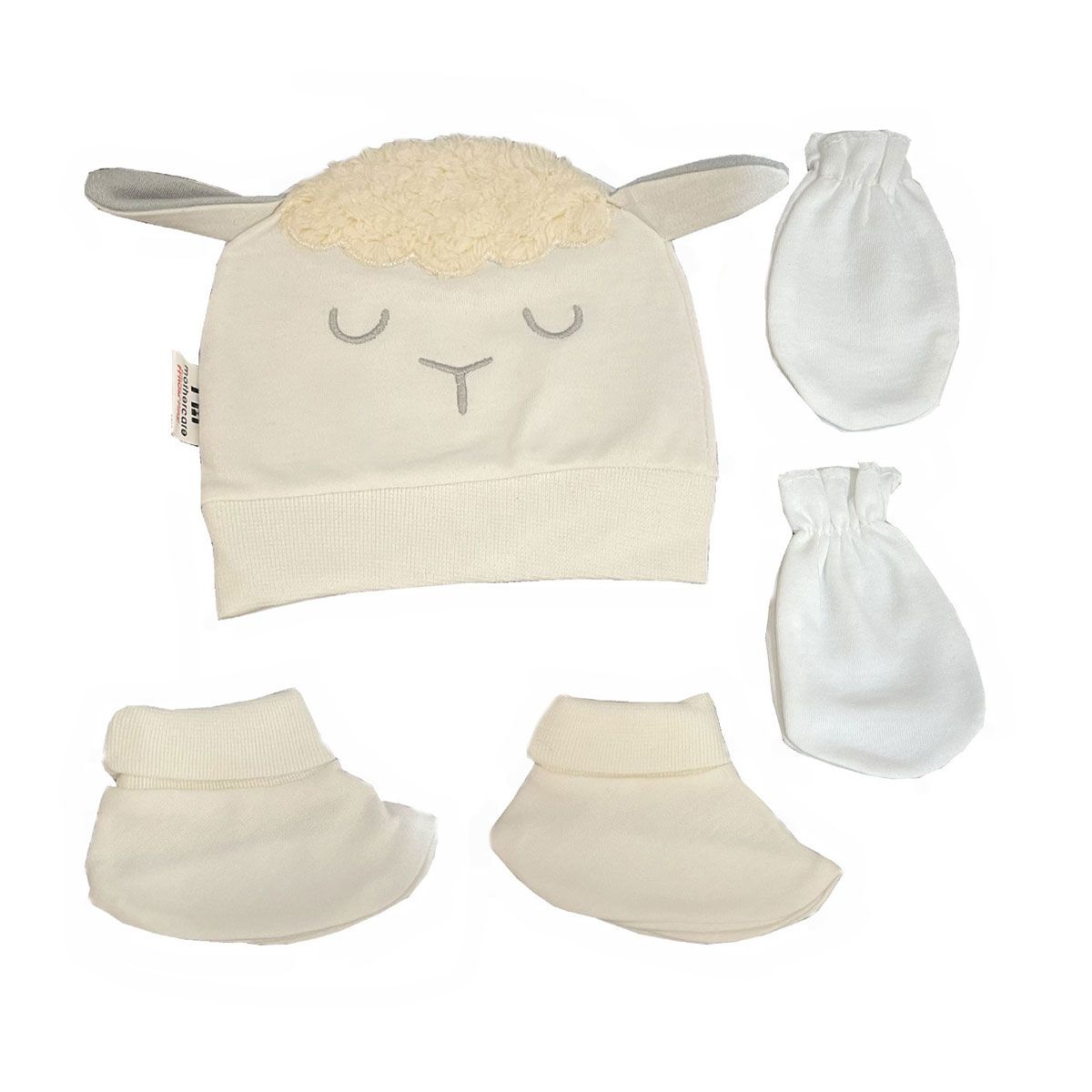  ست کلاه و دستکش و پاپوش نوزادی مادرکر مدل sheep -  - 1