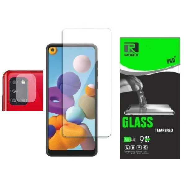 محافظ صفحه نمایش روبیکس مدل SADA21sمناسب برای گوشی موبایل سامسونگ Galaxy A21s به همراه محافظ لنز دوربین