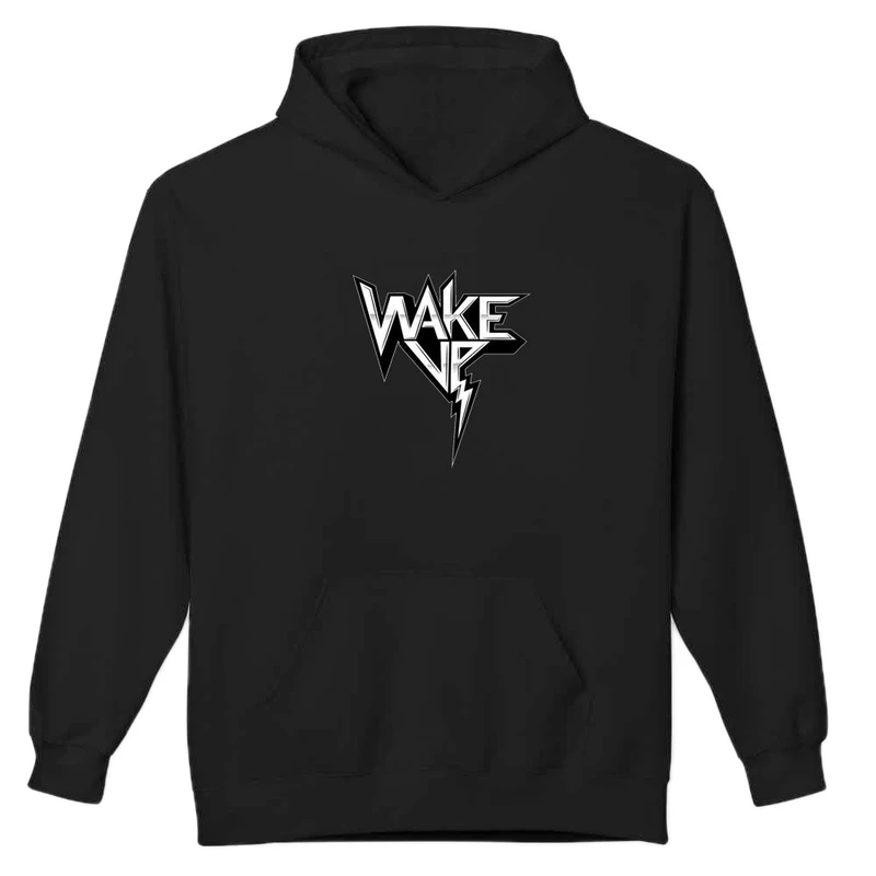 هودی مردانه پاد آفرین مدل اسپرت طرح WAKE UP کد 0368